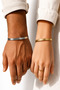 Lover Couple Bracelet Set with Ayetel Kürsi Written Stainless Steel Bracelets – Gold & Silver Adjustable Unisex Bracelets