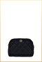 Women's Three-Compartment Adjustable Strap Shoulder Bag - Black