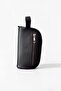 Men's Black Color Faux Leather Two-Compartment Portfolio Shaver Handbag - 4