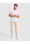 White Slim Fit 100% Cotton Buttoned Polo Collar T-Shirt 50307562-Vr013 - 4