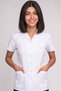 Short-Sleeved Jacket Length Women's Shirt Collar Doctor Teacher Lab Coat