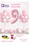 9 Year Old Pink Birthday Balloon Set 78cm Balloon Includes Balloon Tape Raffia