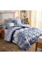 Decora King Size Quilted Duvet Cover Set 4 Seasons Set & 100% Cotton Ranforce Fabric - 5