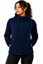 Women's Navy Blue Hooded Zippered Fleece Sweatshirt