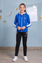 Girl's Potential Thick Striped Hooded Straight-Leg Diver Fabric Tracksuit Set Esf7016 - 8