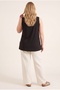 Plus Size Zero Sleeve V-Neck Flared Basic Blouse 191309 - 6