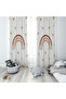 Coffee Tones Rainbow Children's Background Curtain - 2