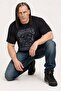 Men's Big Size Crew Neck T-Shirt Only Cool 25177 Black