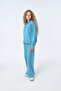 9-15 Years Old Aqua Crystal Girl's Suit-Blue