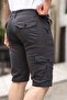 None Denim Side Cargo Pockets Stretch Fabric Men's Cargo Shorts Bermuda - 3