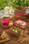 Colorful 3-Tier Portable Multi-Purpose Food Container for Nutrition and Storage - Picnic Set 5.6Lt. - 5