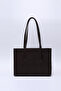 Brown Color Shk173 Faux Leather, Single Compartment, Zippered, Hand, Arm and Shoulder Bag with Makeup Bag - 4