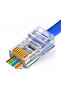 30pcs Natalink RJ45 CAT6 Pass Through Connectors 30μ Crystal Ends Gold Plated 8P8C UTP Ethernet Netw - 8
