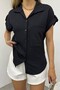 Double Sleeve Single Pocket Wrapped Shirt - Black