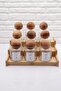 9-Piece Glass Spice Jar Set with Wooden Ball Lid & Bamboo Organizer Stand - 4