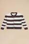 Striped Buttoned Girls' Knit Cardigan - 3