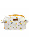 Women's Floral Patterned Makeup Bag - Fluffy Bag Organizer, Skincare Bag, 100% Cotton - 4