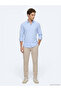 Blue Striped Regular Fit Long Woven Casual 100% Cotton Shirt - 2