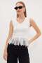 Lace V-Neck Slim Fit Blouse - 3