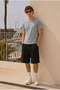 Men's Trend Crew Neck Comfortable Basic Anthracite T-Shirt - 2