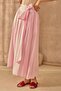 Belted Voile Skirt Pink - 3