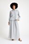 Buttoned Skirt Suit Gray - 2