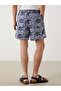 Swim Shorts - Dark blue - Patterned - 4