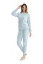 Us Polo Licensed Soft Textured Fabric Circular Neck Long Sleeve Welsoft Fleece Women's Pajama Set - 3
