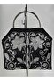 Varia |   Satin Fabric Silver Metal Handle Women's Handbag Evening Dress Bag - 3