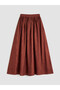 Original Elastic Waist Patterned Flared Skirt - 5