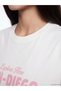 Two Mt Shop Quality Lcw Vision White Combed Cotton Printed Loose & Baggy Short Sleeve Women's T-Shirt - 3