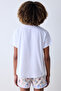 Cotton Joyful White T-Shirt Pajama Top - 5
