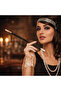 30 cm Black Sequined Handle – 1920S Gatsby Party Accessory - 3