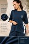 Modal Wide Striped Slit Sports Tracksuit Set - 3