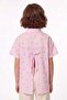 Striped Girls' Shirt with Slits on the Back - 3