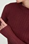 Mock Neck Wrinkled Fabric Blouse - 4