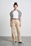 Elastic Waistband Belt Pack Gabardine Palazzo Pants