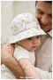 0-18 Months Baby Girl Floral and Rabbit Patterned Cotton Summer Sun Hat (Size 44-46 cm) - 4