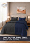 Stripe Reversible  Comforter Set- Ultra Soft  Microfiber Fabric, Soft Siliconized Fiber Filling - 2