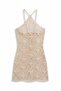 Knitted Mini Halter Neck Beach Dress - 8