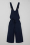 Girl's Salopet Jumpsuit with Strap and Ring Detail, Ages 8-14, Navy Blue - 3