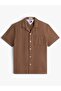 تي شيرت رجالي TJM REG LINEN BLEND CAMP SS EXT DM0DM23058-THGVM