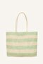 Women's Embroidered Green Beach Bag G8714Axns - 6