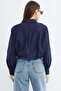 Buttoned Single Pocket Crop Shirt - 8
