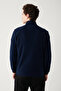 Erkek Lacivert Basic Dik Yaka Polar Hırka E001069 - 4