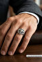 Special Design Masculine Adjustable Men's Ring with Compass Figure - 2