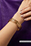 Minimalist Italian Style Laser Engraved Women's Cuff Bracelet with Cross Stripe Motif - 2