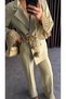 Women's Rose Accessory Detailed Suit - Stylish and Elegant - 3