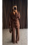 Women's Rose Accessory Detailed Suit - Stylish and Elegant - 6