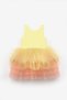 Girl's Ballerina Dress with Yellow Tulle Skirt - Carmen - 4
